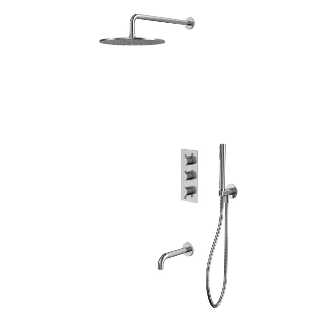 Термостатическая система для ванны скрытого монтажа WHITECROSS Y YSET11NIB (брашированный никель)