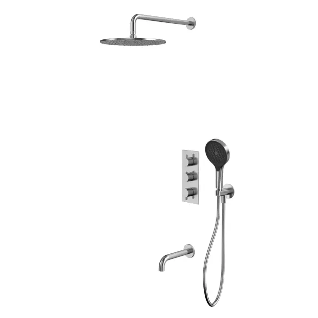 Термостатическая система для ванны скрытого монтажа WHITECROSS Y YSET11TOPNIB (брашированный никель)