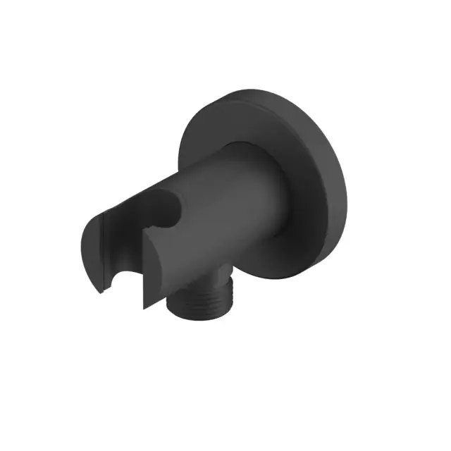 Угловой соединительный элемент с держателем лейки WHITECROSS Y1005BL (черный мат)