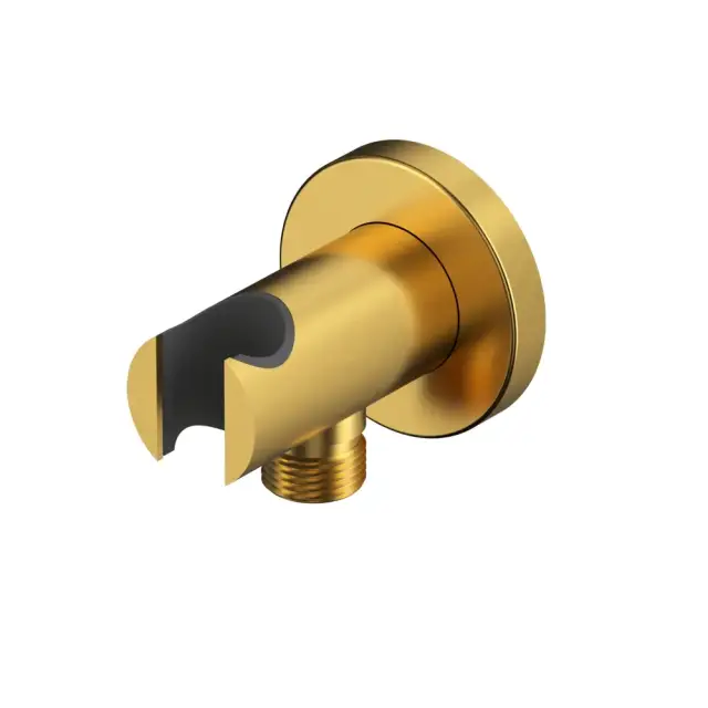 Угловой соединительный элемент с держателем лейки WHITECROSS Y1005GLB (брашированное золото)