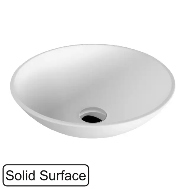 Умывальник WHITECROSS Jade D=40,5 (белый мат) иск. камень