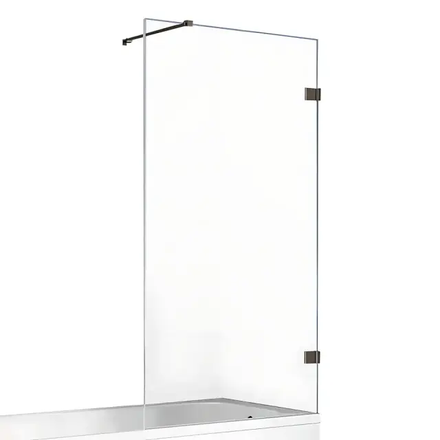 Шторка для ванны NEW TRENDY AVEXA GUNMETAL BRUSHED 90x150 EXK-3519-WP (оружейная сталь)