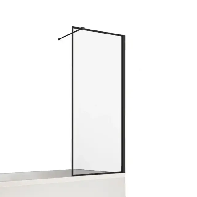 Шторка для ванны NEW TRENDY NEW SOLEO BLACK 100x140 P-0097-WP (черный)