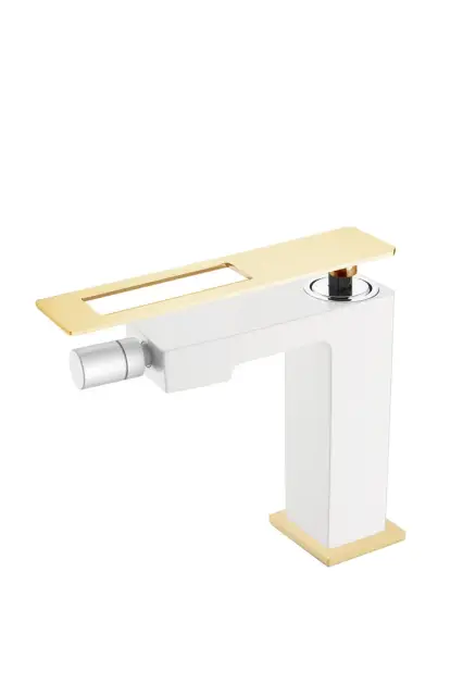 Boheme Q Смеситель для биде, без донного клапана, цвет: white/gold 146-WG