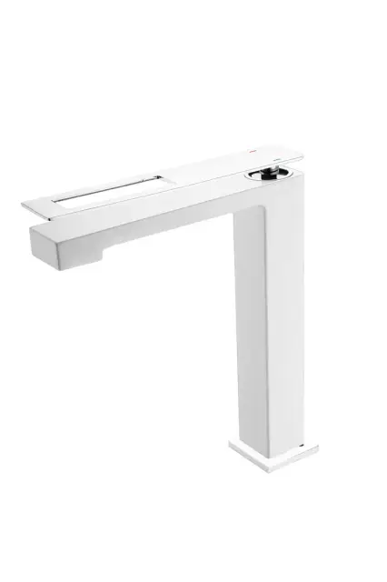 Boheme Q Смеситель для раковины высокий, без дк, высота излива 22,5 см, цвет: white/chrome 142-WCR