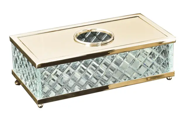 Boheme Murano Cristal Салфетница настольная 26,5х14 см, цвет: gold 10232