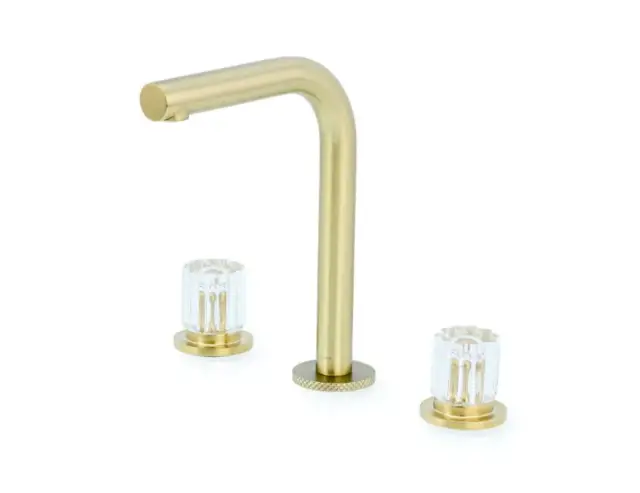 Boheme Elegante Смеситель для раковины на 3 отверстия, излив 17,9 см, без д/к, цвет: matt gold 152-MG-EL
