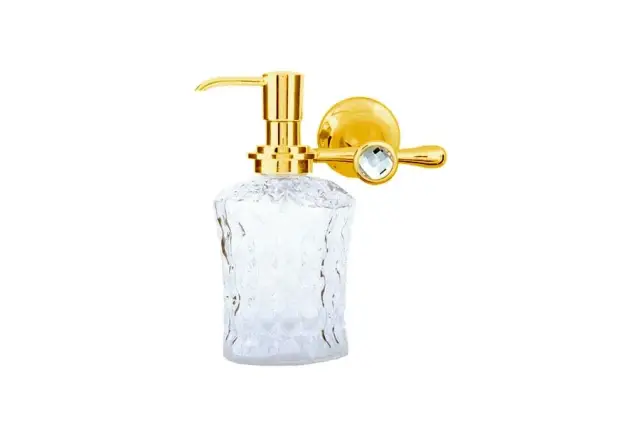 Boheme Chiaro Дозатор для жидкого мыла, подвесной, стеклянная колба, цвет: gold 10515