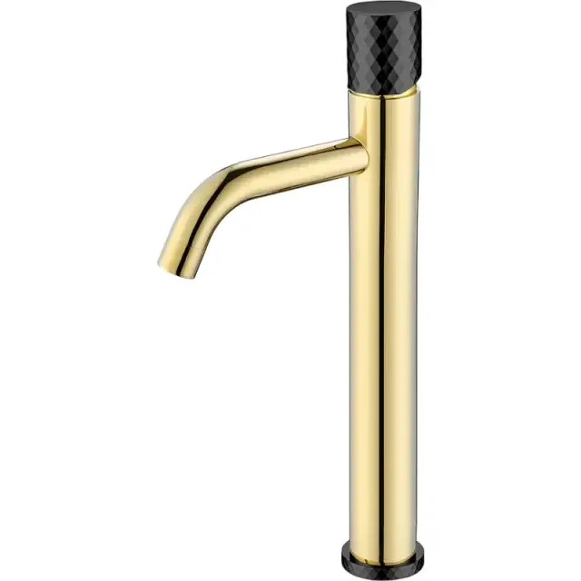 Boheme Stick Diamond Смеситель для раковины высота излива 20,3 см, без д/к, цвет: gold/black 122-GB