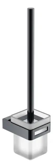 Boheme Q Ершик для унитаза подвесной со стеклянной колбой, цвет: shine gun metall 10954-SGM