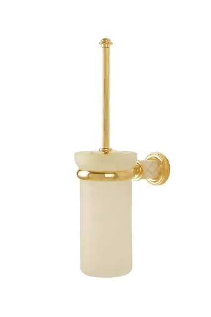 Boheme Murano Ершик для унитаза подвесной со стеклянной колбой, цвет: gold 10913-W-G