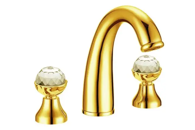 Boheme Imperiale Presente Смеситель для раковины на 3 отверстия, излив 13,8 см, без дк, цвет: gold 337