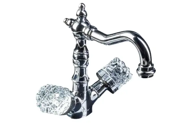 Boheme Crystal Смеситель для раковины без донного клапана, длина излива 15 см, цвет: chrome 272-CRST