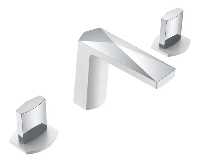 Boheme Venturo Ice Смеситель для раковины на 3 отверстия, без дк, излив 15,2 см, цвет: white/chrome 150-WCR-ICE