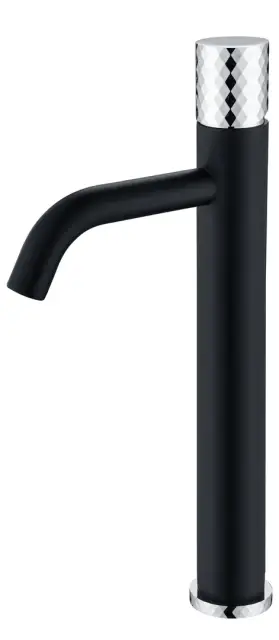 Boheme Stick Diamond Смеситель для раковины высота излива 20,6 см, без д/к, цвет: black/chrome 122-BCR