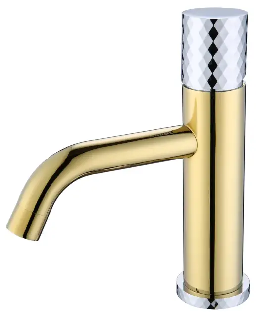 Boheme Stick Diamond Смеситель для раковины длина излива 13,5 см, без дк, цвет: gold/chrome 121-GCR