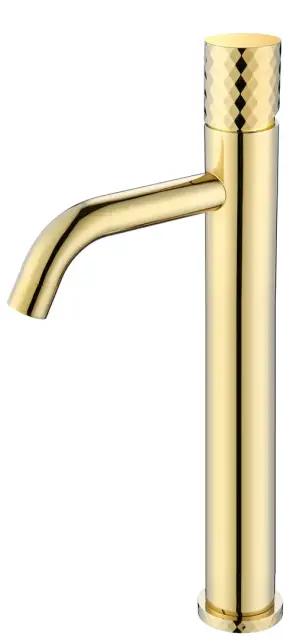 Boheme Stick Diamond Смеситель для раковины высота излива 20,6 см, без донного клапана, цвет: gold 122-GG