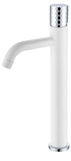 Boheme Stick Diamond Смеситель для раковины, излив 20,6 см, без донного клапана, цвет: white/chrome 122-WCR