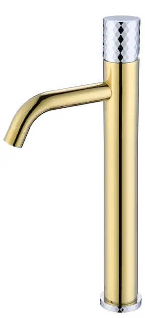 Boheme Stick Diamond Смеситель для раковины, излив 20,6 см, без донного клапана, цвет: gold/chrome 122-GCR