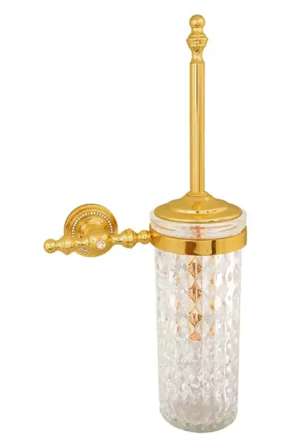 Boheme Imperiale Ершик для унитаза подвесной со стеклянной колбой, цвет: gold 10414