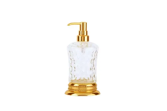 Boheme Imperiale Дозатор для жидкого мыла, настольный, стеклянная колба, цвет: gold 10410