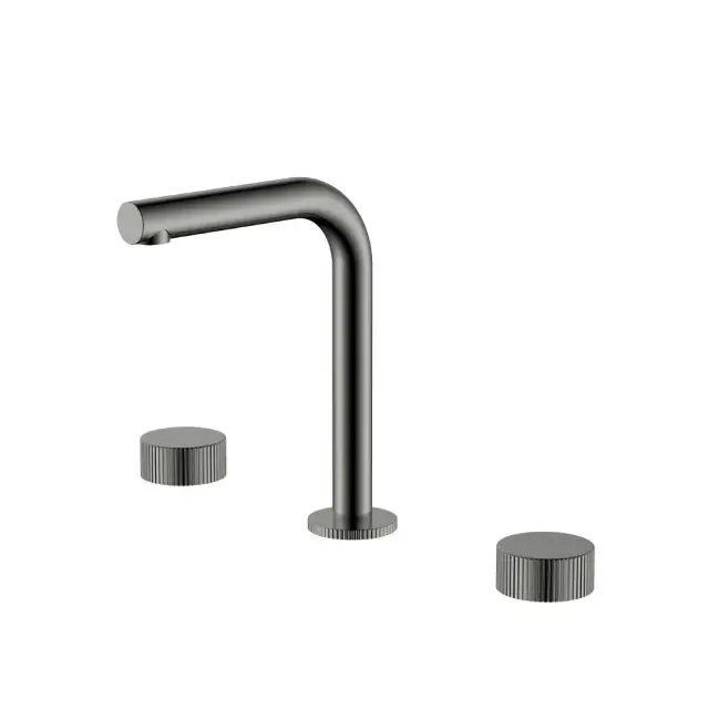 Boheme Stick Linea Смеситель для раковины на 3 отв., без дон. клап., излив 14 см, цвет: gun metall 152-GM.3