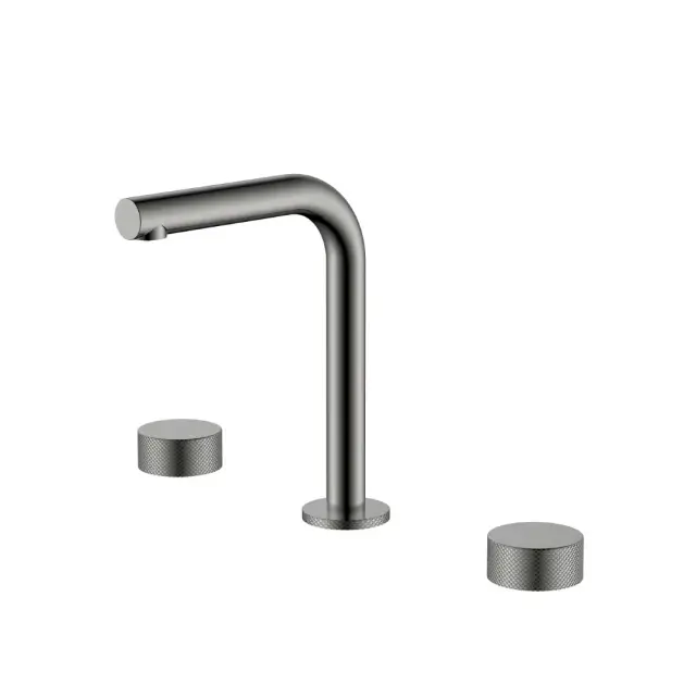 Boheme Stick Touch Смеситель для раковины на 3 отв., без дон. клап., излив 14 см, цвет: gun metall 152-GM.2