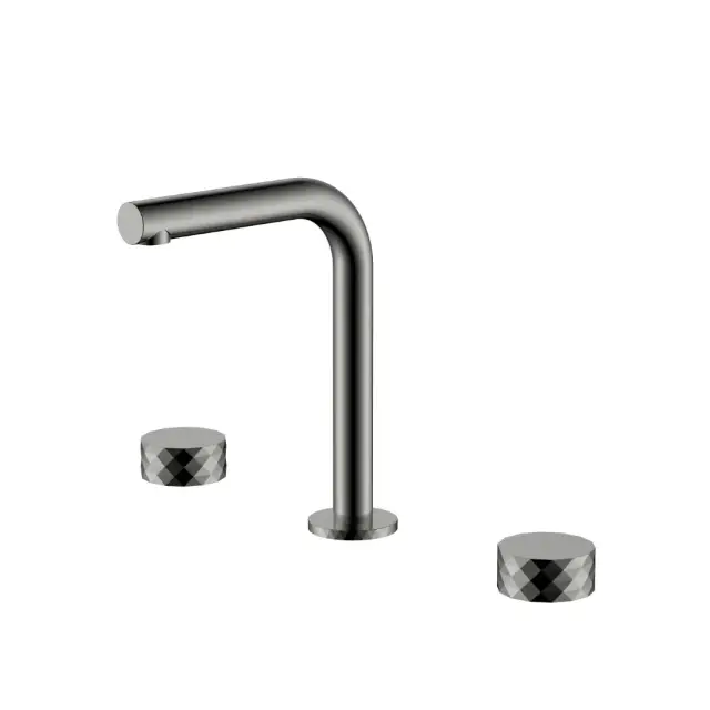 Boheme Stick Diamond Смеситель для раковины на 3 отв., без дон. клап., излив 14 см, цвет: gun metall 152-GM.1