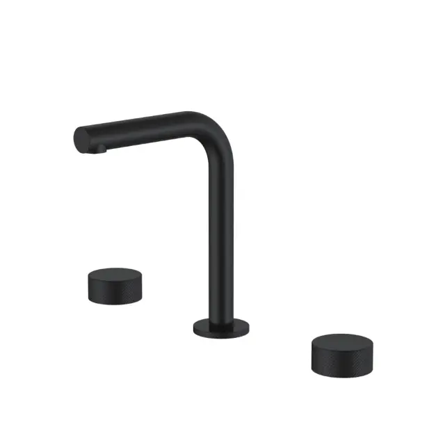 Boheme Stick Spirale Смеситель для раковины на 3 отв., без донного клапана, излив 14 см, цвет: black 152-B.4