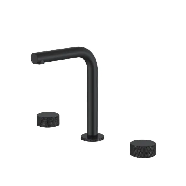Boheme Stick Touch Смеситель для раковины на 3 отверстия, без дон. клапана, излив 14 см, цвет: black 152-B.2