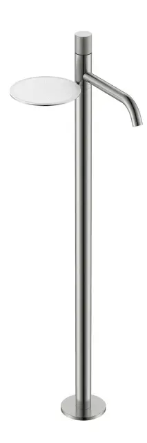 Boheme Stick Spirale Смеситель для раковины напольный, полка, излив 25,8 см, цвет: nickel brush 120-NB.4