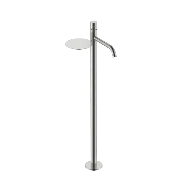 Boheme Stick Diamond Смеситель для раковины напольный, полка, излив 25,8 см, цвет: nickel brush 120-NB