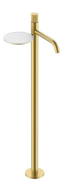 Boheme Stick Linea Смеситель для раковины напольный, полка, излив 25,8 см, цвет: matt gold 120-MG.3
