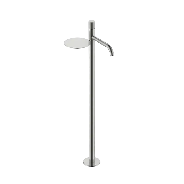 Boheme Stick Touch Смеситель для раковины напольный, полка, излив 25,8 см, цвет: nickel brush 120-NB.2