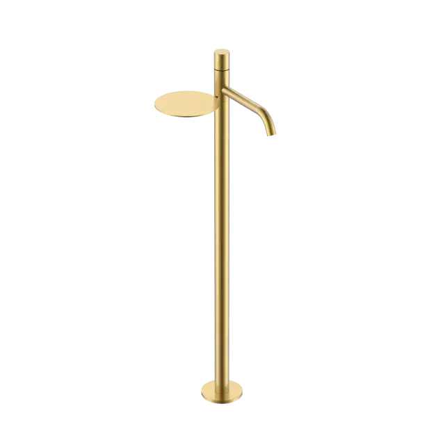 Boheme Stick Diamond Смеситель для раковины напольный, полка, излив 25,8 см, цвет: matt gold 120-MG