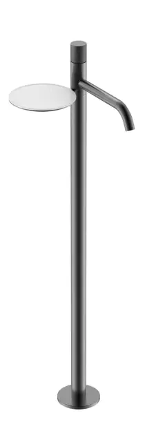 Boheme Stick Spirale Смеситель для раковины напольный, полка, излив 25,8 см, цвет: gun metall 120-GM.4