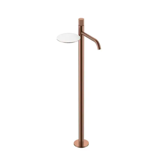 Boheme Stick Linea Смеситель для раковины напольный, полка, излив 25,8 см, цвет: copper brushed 120-CB.3