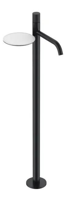 Boheme Stick Spirale Смеситель для раковины напольный, полка, излив 25,8 см, цвет: black 120-BB.4