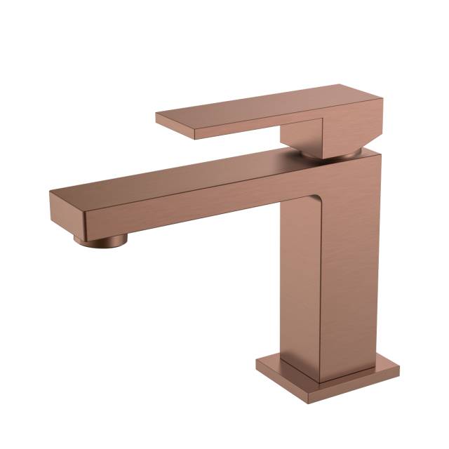 Cмеситель для умывальника Qubic Brushed Bronze