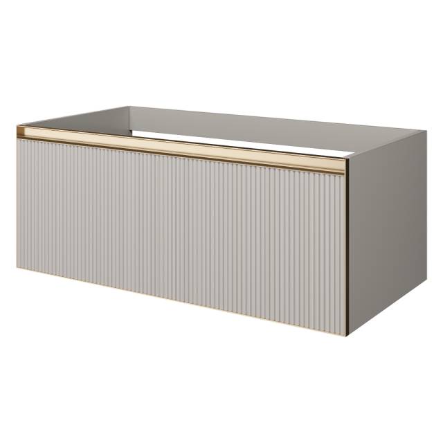 QUATRO 1 100CM тумба рифл CASHMERE FUGA профиль MATT GOLD