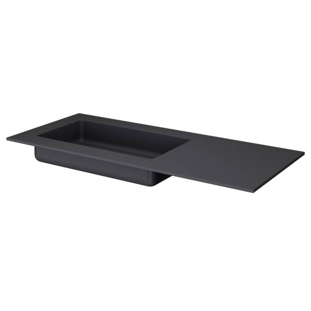 QUATRO 120 раковина-моноблок ANTHRACITE (асимметричная)