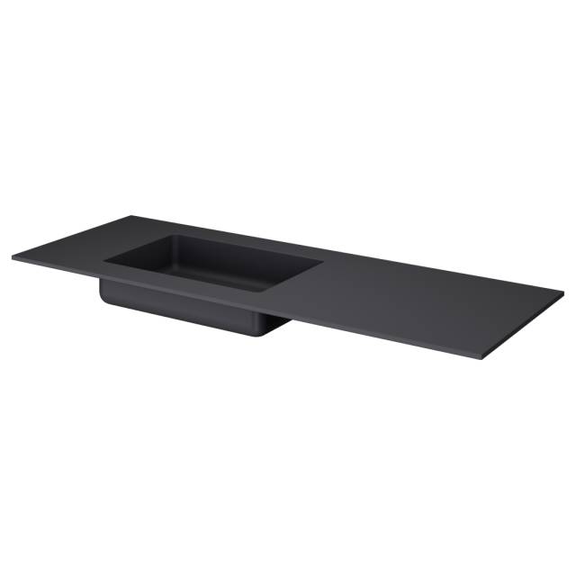 QUATRO 140 раковина-моноблок ANTHRACITE (асимметричная)