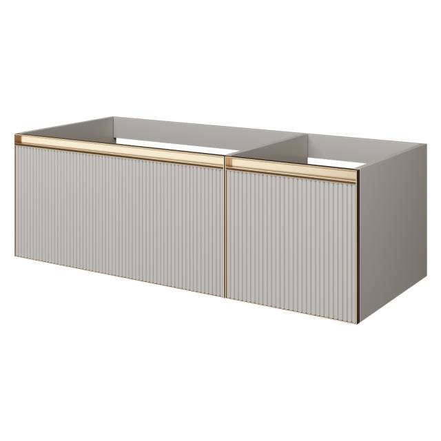 QUATRO 2 120см (80+40) тумба рифл CASHMERE FUGA профиль MATT GOLD