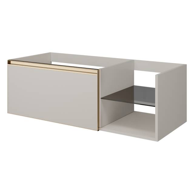 QUATRO 6 120см (80+40) тумба CASHMERE профиль MATT GOLD