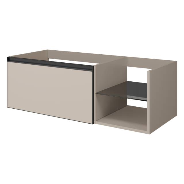 QUATRO 6 120см (80+40) тумба DAPHNE профиль ANTHRACITE c подсветкой