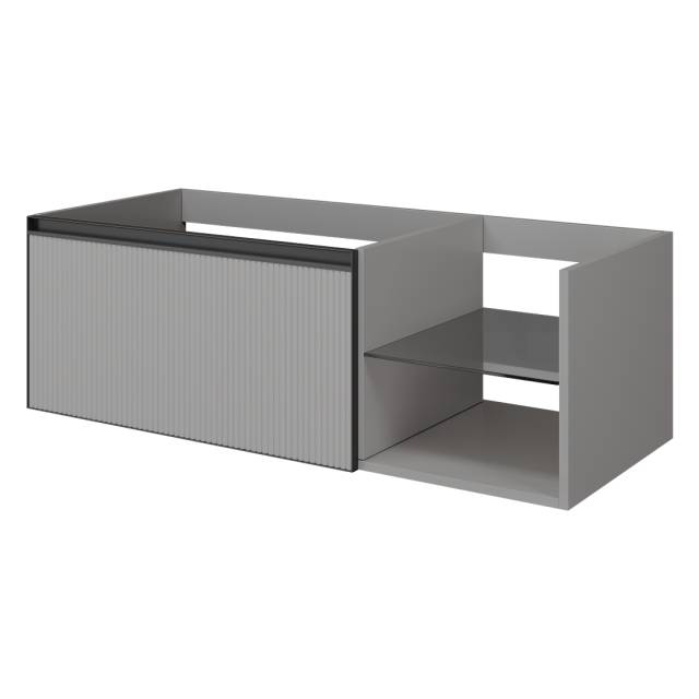 QUATRO 6 120см (80+40) тумба рифл LUNA FUGA профиль ANTHRACITE