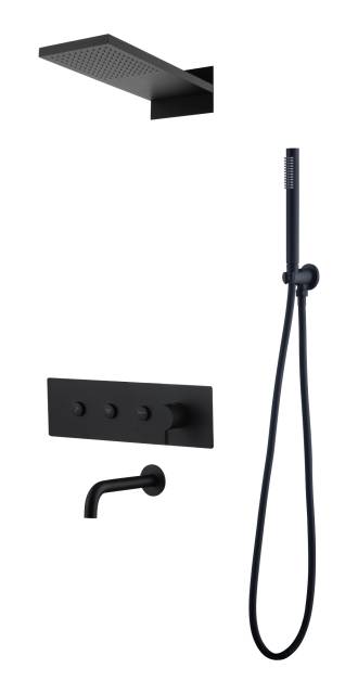 Душевая система с изливом Boheme Fusion Black