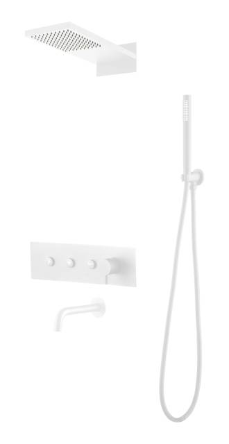 Душевая система с изливом Boheme Fusion Matt White