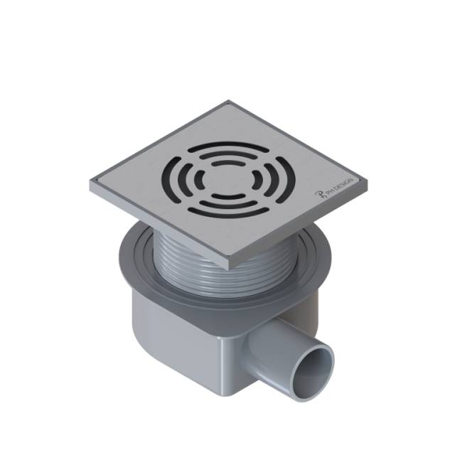 Душевой трап SMART DESIGN 10x10 cm, нерж.сталь ХРОМ