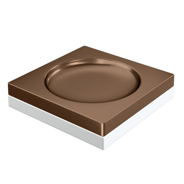 Мыльница квадратная Qubic Brushed Bronze